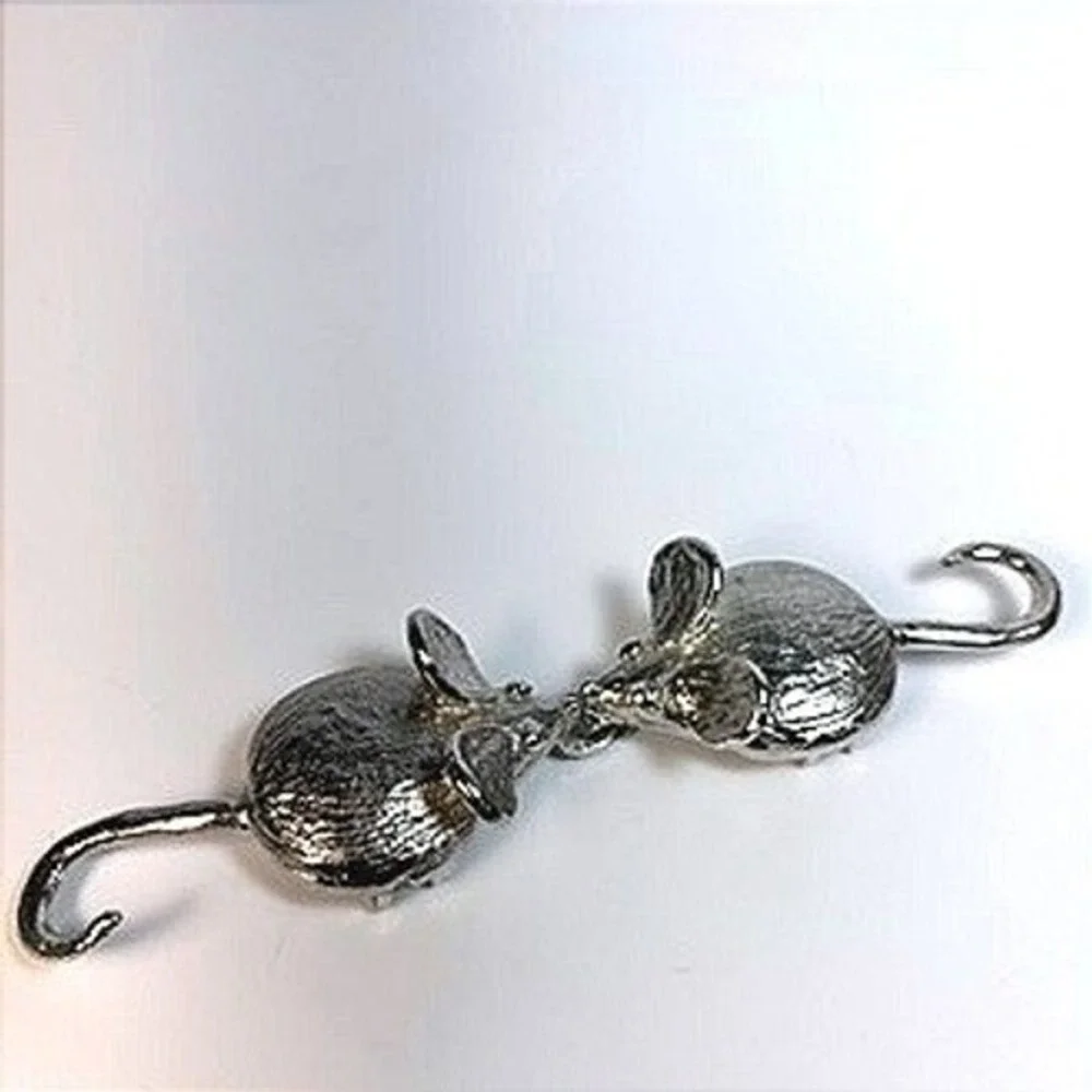 Vintage Mouse‎ Belt Buckle Silver Tone Whimsical Mimi Di N Signed Statement